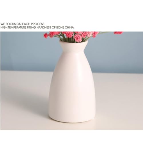 Product: SHUawan Artificial Plum Blossom Flowers with Ceramic Vase – Lifelike Silk Bouquet Faux Plants for Home Table Party Décor