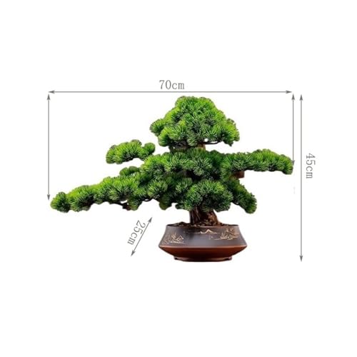 Silky Flower Store Artificial Bonsai Tree, Indoor Decorative Plant, Ceramic Planter, Welcome Pine Entrance, 32.5cm 1 1 Product: MOOWI Artificial Bonsai Tree Simulation Welcome Pine Entrance Desktop Indoor Bonsai Fake Plants Decorative Hotel Showroom Landscaping Artificial Trees Plants