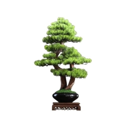 Product: MOOWI Artificial Bonsai Tree Simulation Welcome Pine Bonsai Ornaments Living Room Entrance Hotel Landscape Indoor Fake Potted Plants Artificial Trees Plants