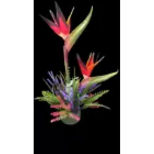 Product: Medium Bird of Paradise Tropical Table Centerpiece Red Bird Artificial Flowers