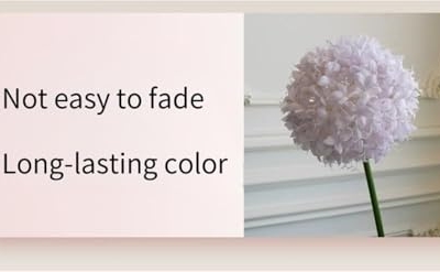 Product: Artificial Hydrangea in Beige Flower Pot, Realistic Silk Potted Plant for Home, Office & Hotel Décor (White)(Purple)