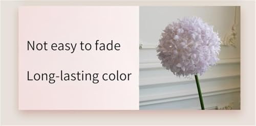 Product: Artificial Hydrangea in Beige Flower Pot, Realistic Silk Potted Plant for Home, Office & Hotel Décor (White)(Purple)