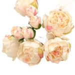 Product: 10 Stems Cream Artificial Wedding Flowers,Dried Pink Peonies for Home Decoration Gifts Decor(NO VASE) for Wedding/Home Decoration(Cream)