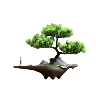 Product: MOOWI Artificial Bonsai Tree Simulation Welcome Pine Bonsai Wigwam Ornaments for Entrance Living Room Office Hotel Decorations Artificial Trees Plants