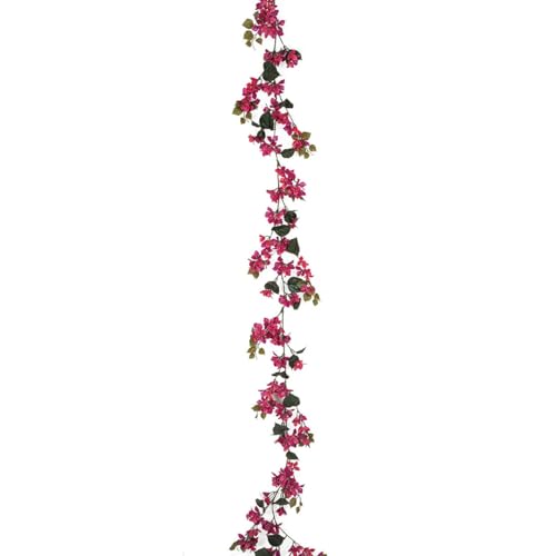 Product: SilksAreForever 9'6" UV-Proof Outdoor Artificial Bougainvillea Garland Deluxe -Lavender/Fuchsia (Pack of 4)