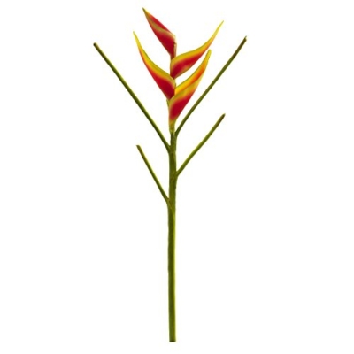 Product: Nearly Natural 26 in. Heliconia Artificial (Set of 4) Silk Flowers, 1x8x26, Orange