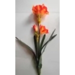 Product: Amaryllis with Bulb Silk Floral Arrangements Orange Artificial Flowers