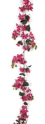 Product: SilksAreForever 9'6" UV-Proof Outdoor Artificial Bougainvillea Garland Deluxe -Lavender/Fuchsia (Pack of 4)