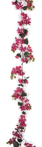 Product: SilksAreForever 9'6" UV-Proof Outdoor Artificial Bougainvillea Garland Deluxe -Lavender/Fuchsia (Pack of 4)