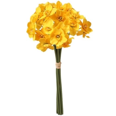 Product: JZLEJC 1 Bundle of Daffodils, 15x7 Yellow Artificial Realistic Daffodils Low Maintenance Long Lasting Silk Flowers for Decoration