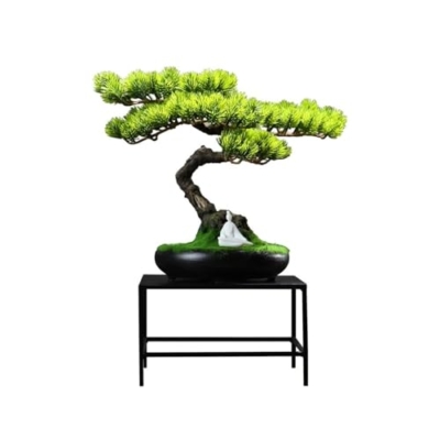 Product: MOOWI Artificial Bonsai Tree Resin Artificial Bonsai Tree Ornaments Light Luxury Decoration for Living Room Entrance Office Desktop Artificial Trees Plants