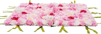Silky Flower Store Floral Silk Wall Panels Hydrangea Flower Wall Decor Indoor Outdoor, White Pink Gold Faux Roses 32.5cm 10 10 Product: Cncestore Wall Decor Silk Fabric Floral Wall Panels Hydrangea Flower Wall Backdrop Indoor Outdoor Decor