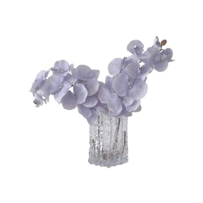 Product: Fake Flowers with Vase European Style Simulation Flowers Mauve Iris Bouquet Living Room Entrance Decorative Flowers Fake Flowers Ornaments Plant Decor (C)