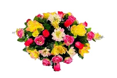 Product: Jucgghk Vivid and Realistic Floral Art Artificial Yellow Sunflower Fall Cemetery Saddle, 30" Autumn Cemetery Saddle, Headstone Saddle Arrangement for Outdoor Gravestone Decorations