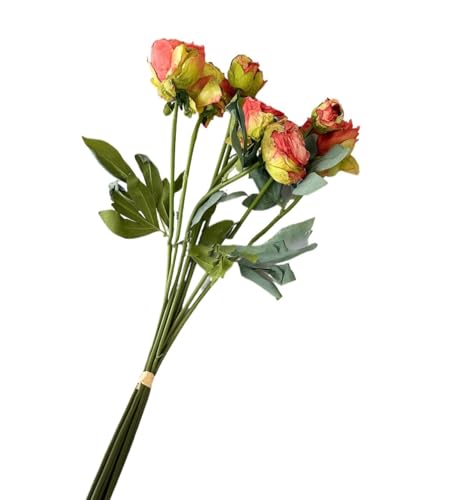 Product: 8 Stems Salmon Dried Flowers,32" Artificial Peony Bouquet for Home Wedding Table Decoration(NO VASE) for Wedding/Home Decoration