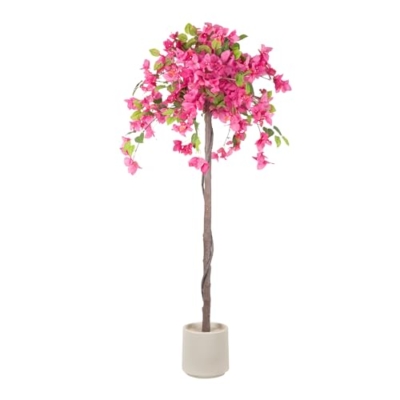 Product: Romantic Season 4F Artificial Bougainvillea Tree, Faux Silk Bougainvillea Plant with Pot for Indoor Outdoor Decor, Tall Fake Tropical Tree for Home, Office, Patio, Balcony, Wedding Decoration