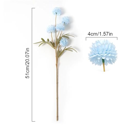 Product: 5/10 pcs 5 Heads Artificial Chrysanthemum Flowers 51cm Fake Bouquet for Party Vase Table Home Garden Wedding Decoration(Beige,10pcs)