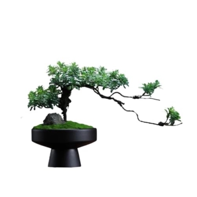 Product: MOOWI Artificial Bonsai Tree Artificial Bonsai Tree Fake Green Plant Indoor Potted for Living Room Home Decoration Artificial Trees Plants