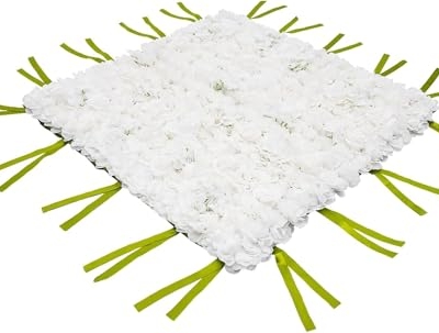 Product: Cncestore Artificial Flower Wall Panels, Flower Wall Mat Silk Rose Flower Panels