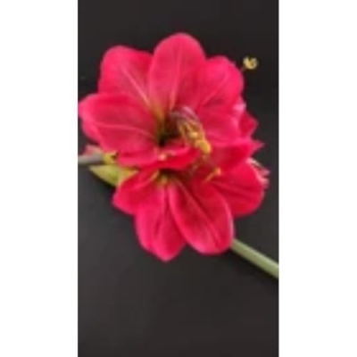 Product: Amaryllis Stem Silk Floral Arrangements Red Artificial Flowers