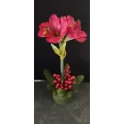 Product: Amaryllis Christmas Decoration Red Artificial Flowers