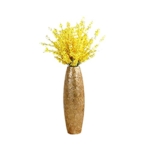 Product: Artificial Flower Bonsai with Vase Artificial Flowers with Vases, Artificial Yellow Orchids and Tall Vases, Plastic Orchids, Used for Home and Office Wedding Decorations Arrangements Table Decor