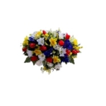 Product: Jucgghk Vivid and Realistic Floral Art 36" Colorful Cemetery Saddle, Realistic Outdoor Grave Decorations Flowers for Headstone