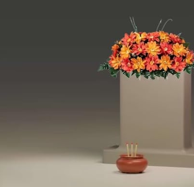 Product: Jucgghk Vivid and Realistic Floral Art Orange Sunrise Dahlia Mix Fall Cemetery Saddle,Artificial Fall Cemetery Flowers for Headstone
