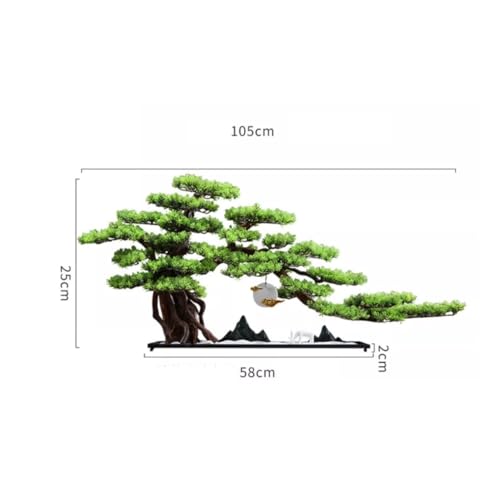 Silky Flower Store Artificial Bonsai Tree, Chinese Welcome Pine Ornament, Office Living Room Decor, 20.5cm 1 1 Product: MOOWI Artificial Bonsai Tree Chinese Ornaments Welcome Pine Entrance Sideboard Decorations Office Landscaping Living Room Wigwam Bonsai Artificial Trees Plants