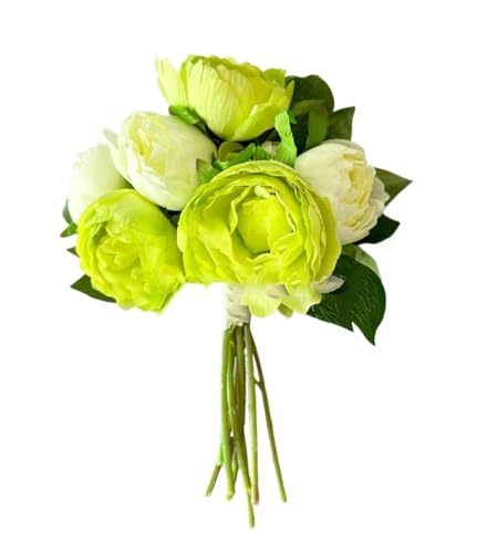 Product: 8 Stem Green Peonies Bouquet, Artificial Real Touch Peonies for Indoor Vase Home Table Centerpieces Wedding(NO VASE) for Wedding/Home Decoration