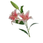 Product: DUYHBAWRS Simulated Flowers with 3 Heads of Tactile Lilies, Wedding Home Decoration, Simulated Potted Flowers(D)