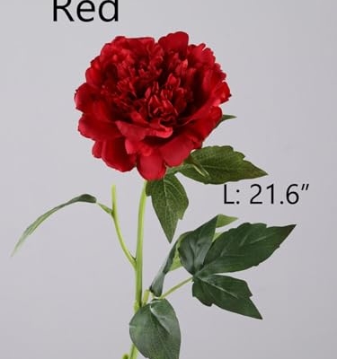 Product: 6 Stems Real Touch Peony Flower Spray with Leaves, Artificial Bridal Bouquet for Home Wedding Party Arrangement, Table Centerpiece for Wedding/Home Decoration(Pink)