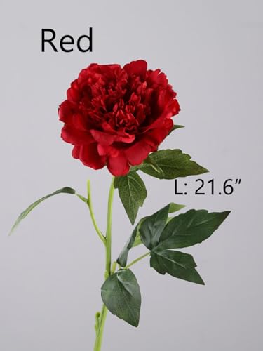 Product: 6 Stems Real Touch Peony Flower Spray with Leaves, Artificial Bridal Bouquet for Home Wedding Party Arrangement, Table Centerpiece for Wedding/Home Decoration(Pink)