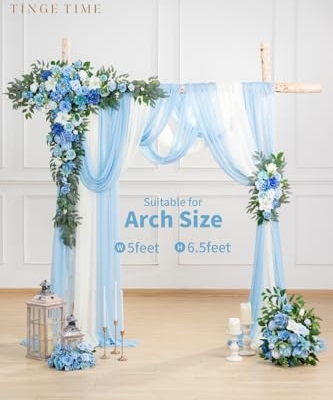 Product: TINGE TIME Artificial Arch Flowers Kit Pack of 5, Wedding Decorations for Reception with Hanging Flowers, Wedding Arch Silk Floral Arrangements Ceremony Backdrop French Country Outdoor Party Decor