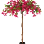 Product: 1 Pack 47" Artificial Bougainvillea Tree, Realistic Fake Plants with Planter, Decorative Topiary Plant for Outdoor, Indoor, Porch, Garden, Patio Decor (Red-Small)