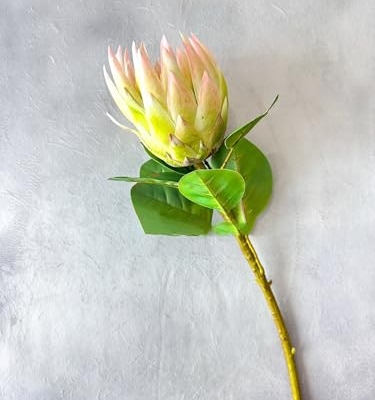 Product: Real Touch King Protea Stem, Large Head Artificial Flower for Indoor Vase Home Table Centerpieces Wedding(NO VASE) for Wedding/Home Decoration