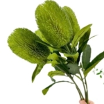 Product: 5 Stems Banksia Protea Stem,Green Artificial Long Stem Flower for Table Centerpieces Wedding Party Home Decoration Indoor(NO VASE) for Wedding/Home Decoration