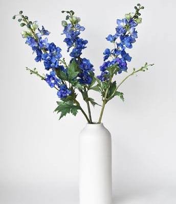 Silky Flower Store Artificial Delphinium Stem Blue Violet Faux Flower Bouquet, 35in 11 11 Product: Jucgghk Vivid and Realistic Floral Art 35" Faux Blue Violet Delphinium Stem,5PCS Realistic Artificial Flowers for Bouquet Home Wedding Table Centerpiece Indoor Home