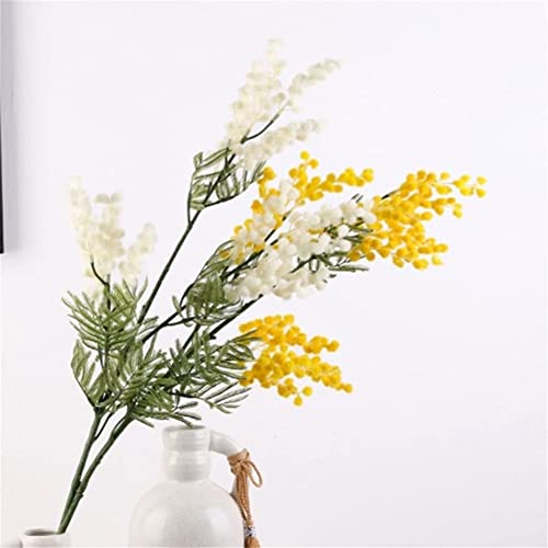Silky Flower Store Decorative Artificial Acacia Yellow Mimosa Silk Flowers, Faux UV Resistant Floral Arrangement, 3PCS 32.5cm 2 2 Product: KG7HQRP Decorative Artificial Flowers Artificial Acacia Yellow Mimosa Plush Cherry Fake Silk Flower for DIY Wedding Birthday Party Decors 3PCS (Color : Style 1) (Style 2)