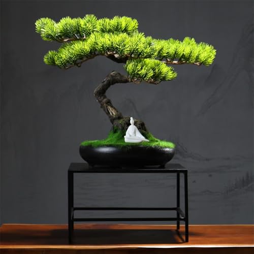 Product: MOOWI Artificial Bonsai Tree Resin Artificial Bonsai Tree Ornaments Light Luxury Decoration for Living Room Entrance Office Desktop Artificial Trees Plants