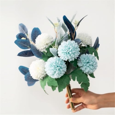 Product: Artificial Silk Anemone Flowers Bouquet – Nordic Style Spring Wedding, Bridal Shower, Home & Party Decoration(Gray)