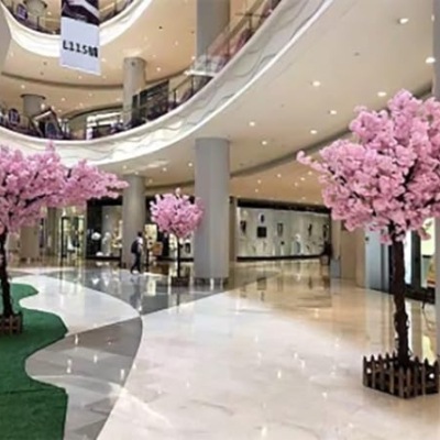 Product: Stunning Realistic Artificial Cherry Blossom Tree - Perfect Indoor/Outdoor Hotel Decoration - Realistic Leaves and Flowers, 1.3m x 3m