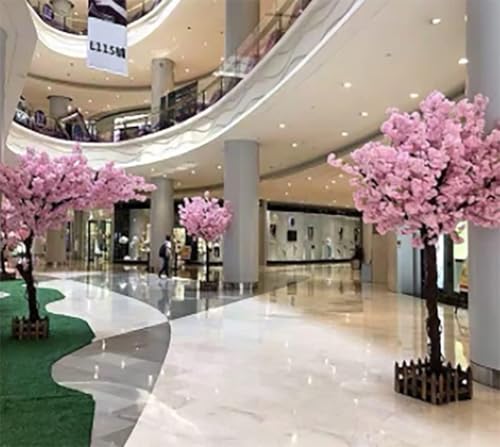 Product: Stunning Realistic Artificial Cherry Blossom Tree - Perfect Indoor/Outdoor Hotel Decoration - Realistic Leaves and Flowers, 1.3m x 3m