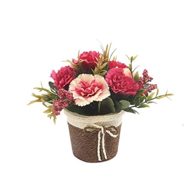 Product: ZHOUYANB Silk Carnation Bouquets Artificial Fake Flowers with Stem for Mother's Day Birthday Home Decoration Wedding Bridal Basket Simulation Small Bonsai (1)