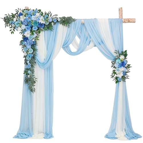 Product: TINGE TIME Artificial Arch Flowers Kit Pack of 5, Wedding Decorations for Reception with Hanging Flowers, Wedding Arch Silk Floral Arrangements Ceremony Backdrop French Country Outdoor Party Decor