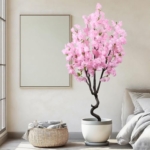 Product: Artificial Cherry Blossom Tree 5.58 FT Tall Faux Tree Decor Pink Cherry Blossom Tree Indoor for Home Room Decor Gift for Women