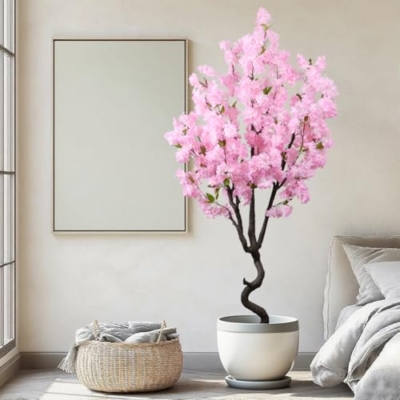 Product: Artificial Cherry Blossom Tree 5.58 FT Tall Faux Tree Decor Pink Cherry Blossom Tree Indoor for Home Room Decor Gift for Women
