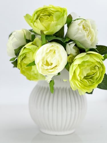 Product: 8 Stem Green Peonies Bouquet, Artificial Real Touch Peonies for Indoor Vase Home Table Centerpieces Wedding(NO VASE) for Wedding/Home Decoration
