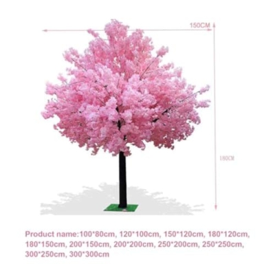 Product: Handmade Light Pink Cherry Tree, with Blossom Branches, with Natural Wood Trunk and Lifelike Flowers for Home Office Party Wedding Decor,001,1.5 * 1.2m/4.9x3.9f