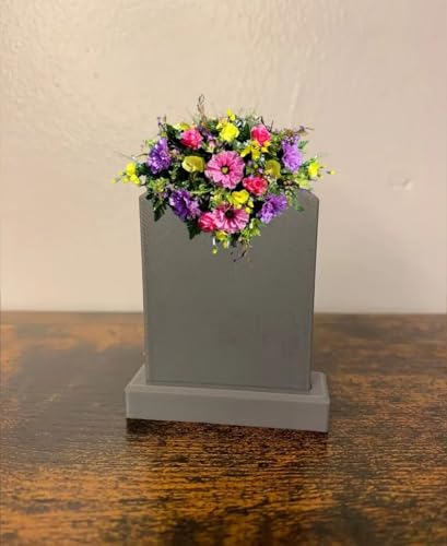Product: Jucgghk Vivid and Realistic Floral Art 36" Bright Grave Flowers Cemetery Saddle, Spring Headstone Saddle for Outdoor Cemetery Decoration